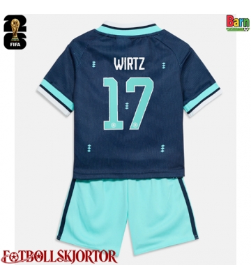 Tyskland Florian Wirtz #17 Borta Kläder Barn VM 2026 Kortärmad (+ Korta byxor)